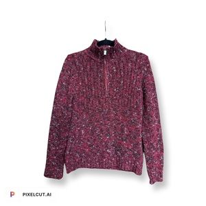 Liz & Co. Women’s Quarter Zip Sweater